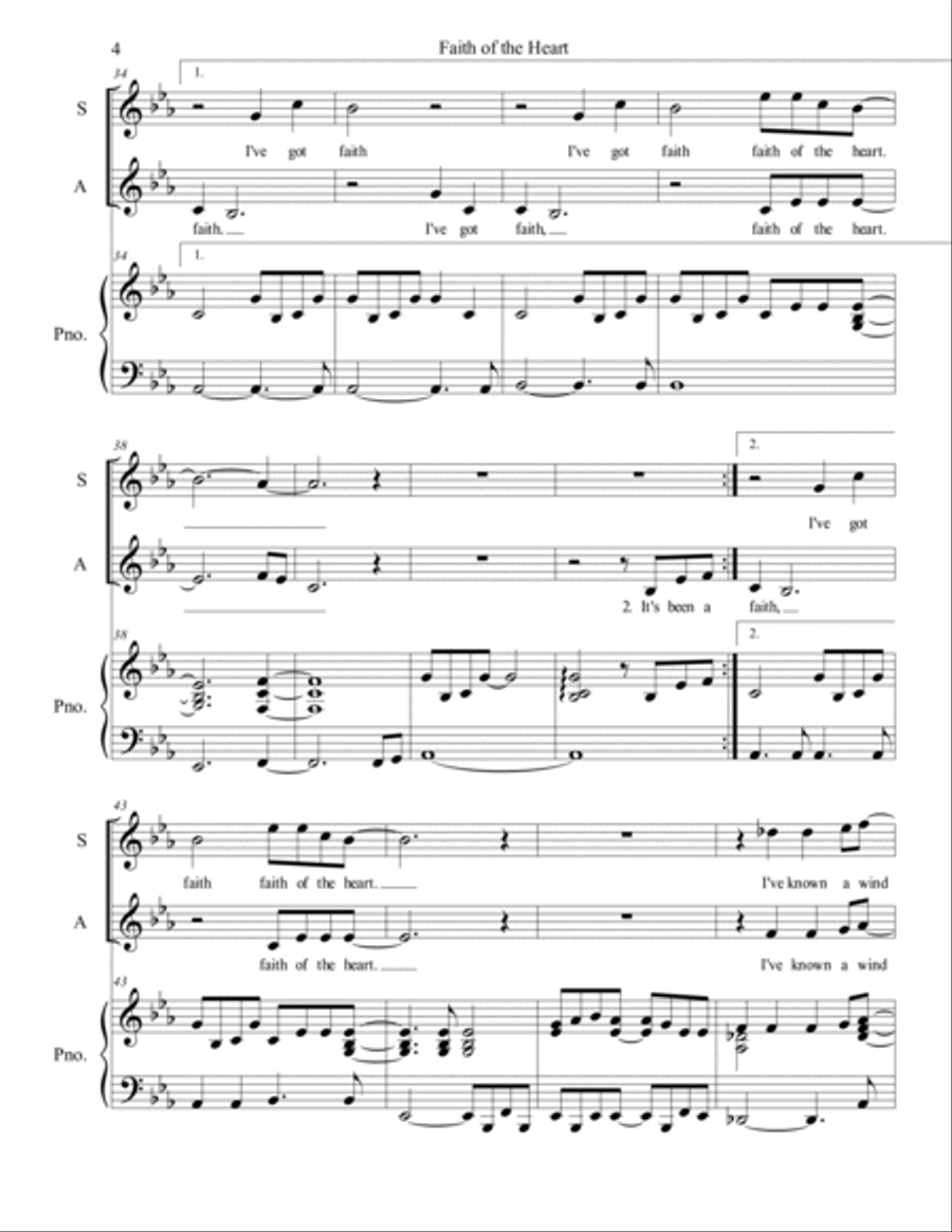Faith Of The Heart SA scores gallery preview page 4