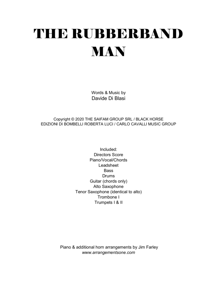 The Rubberband Man Large Ensemble scores gallery preview page 1