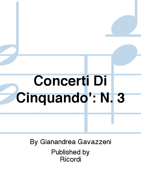 Concerti Di Cinquando': N. 3