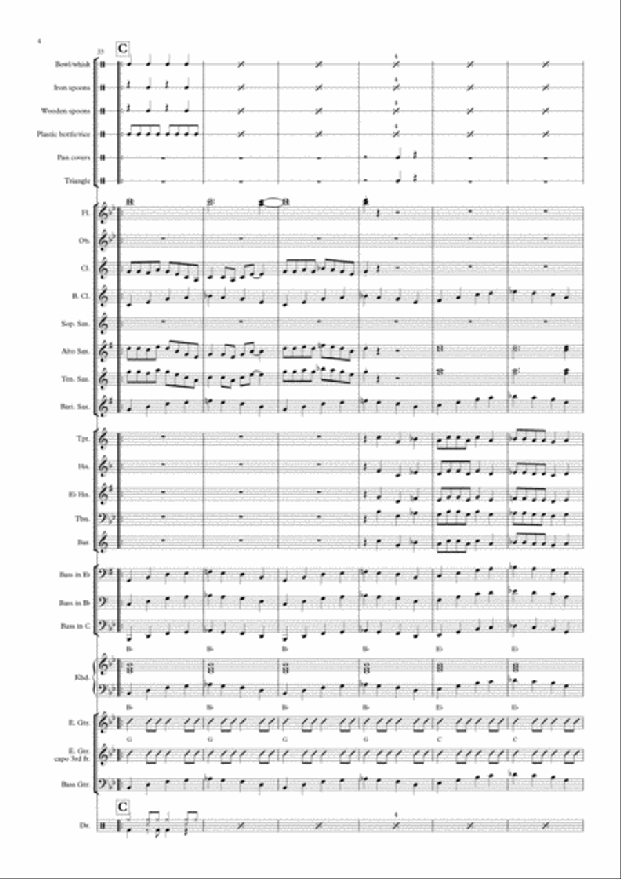 Kitchen Boogie Concert Band scores gallery preview page 6