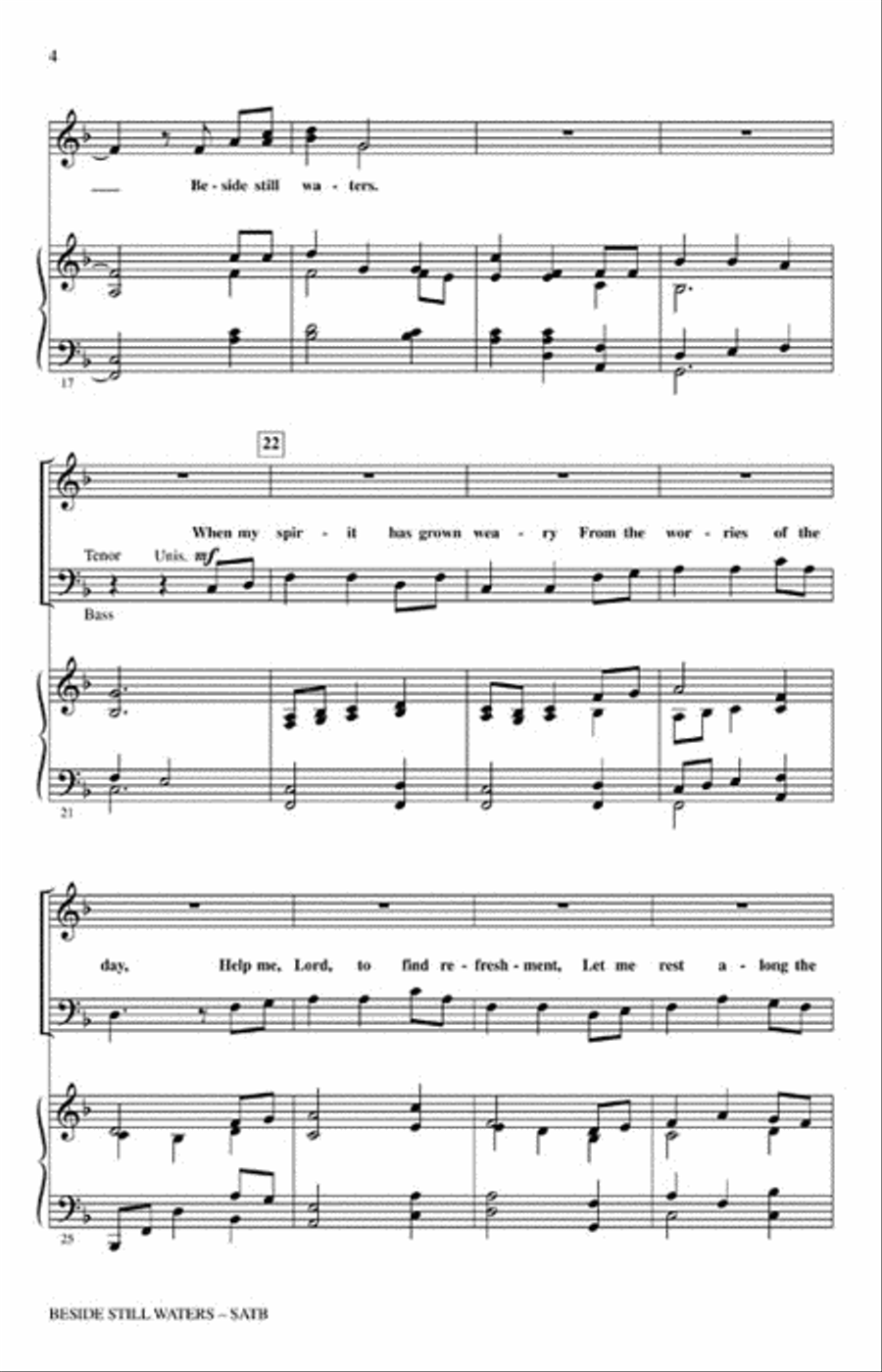 Beside Still Waters Beside Still Waters 4-Part scores gallery preview page 3