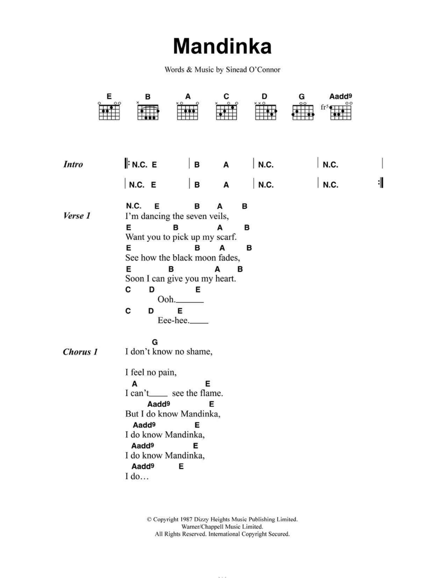 Mandinka Acoustic Guitar scores gallery preview page 1