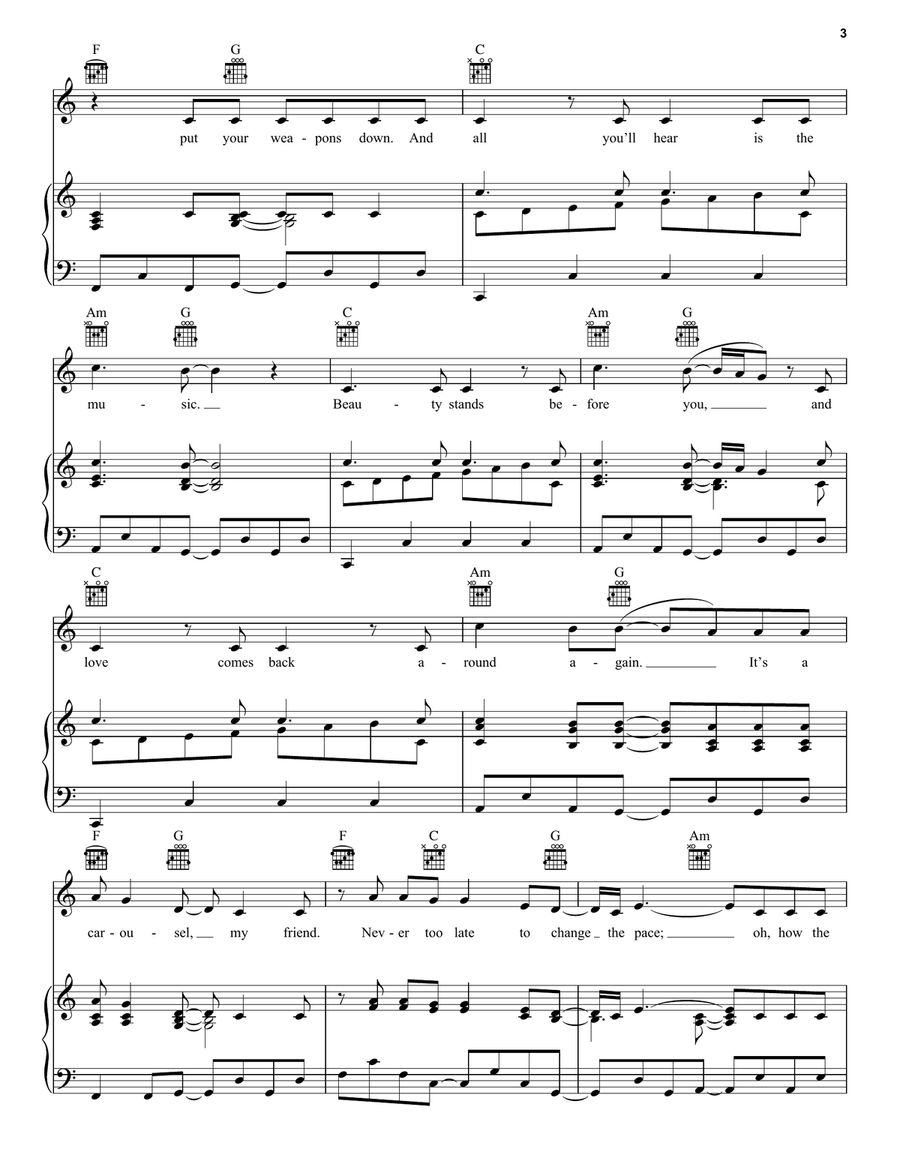 Carousel Piano, Vocal, Guitar scores gallery preview page 3