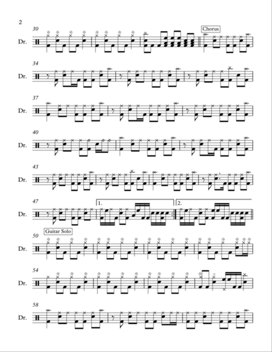 Man In The Box Drum Set scores gallery preview page 2