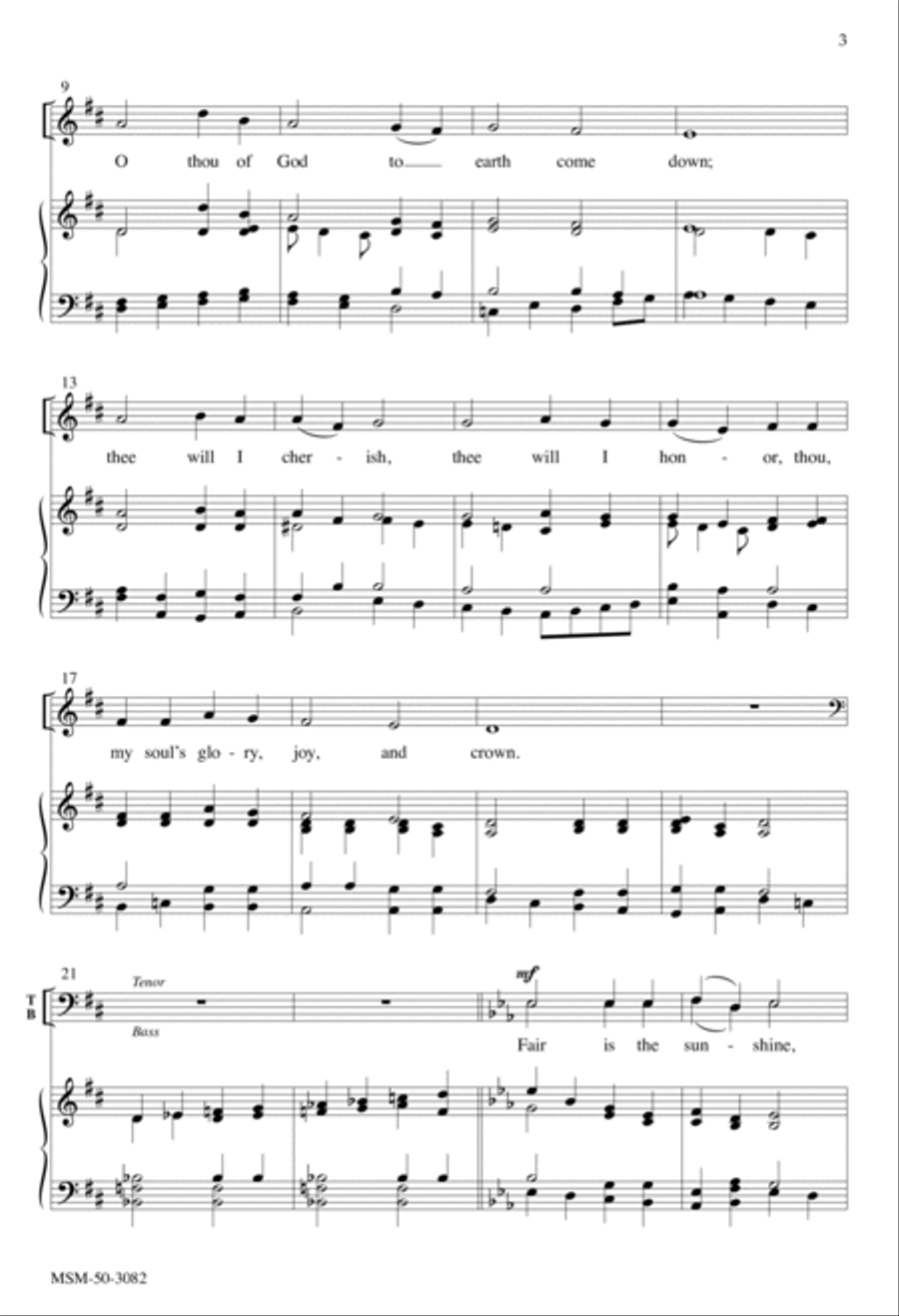 Fairest Lord Jesus 4-Part scores gallery preview page 3