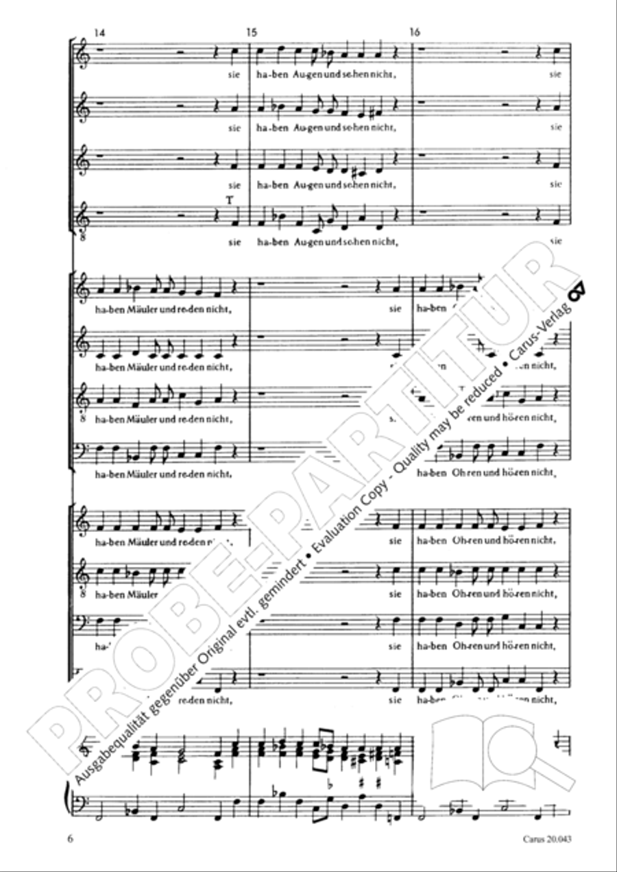 Nicht uns, Herr, sondern deinen Namen 4-Part scores gallery preview page 7