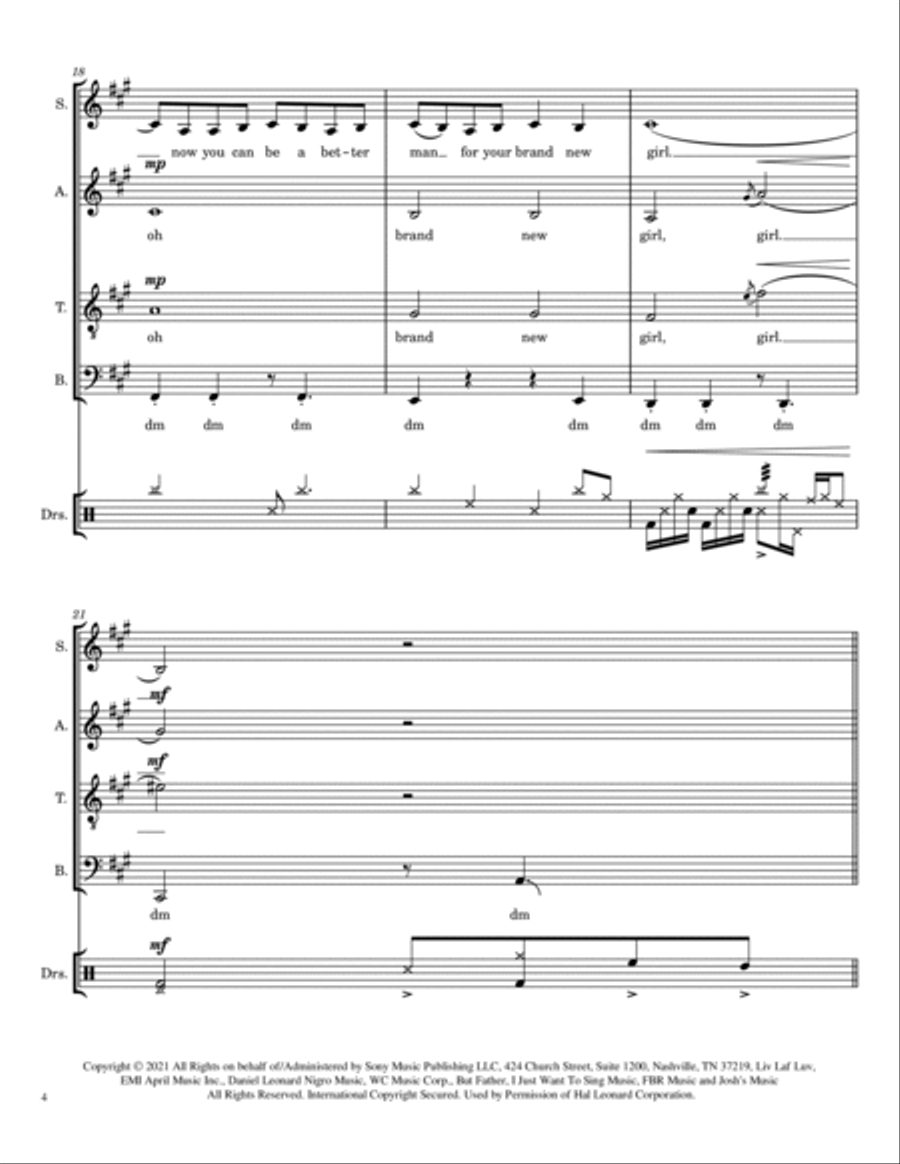 Good 4 U 4-Part scores gallery preview page 4