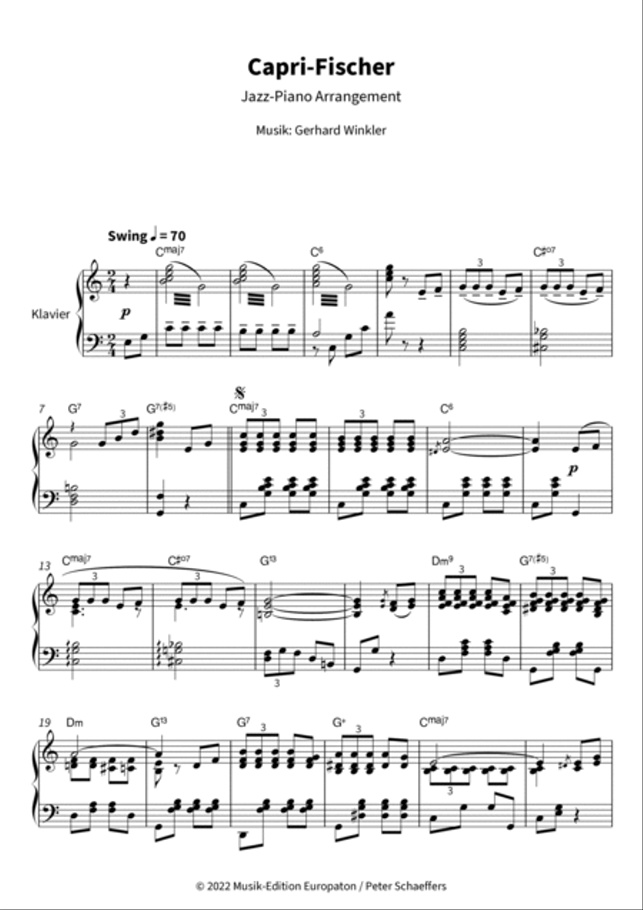 Capri-Fischer Piano scores gallery preview page 3