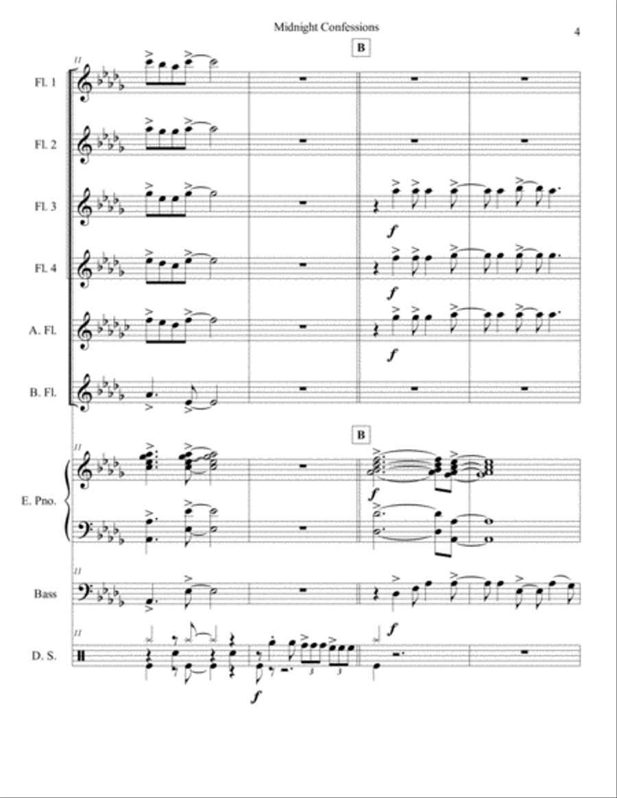 Midnight Confessions Midnight Confessions Woodwind Ensemble scores gallery preview page 4