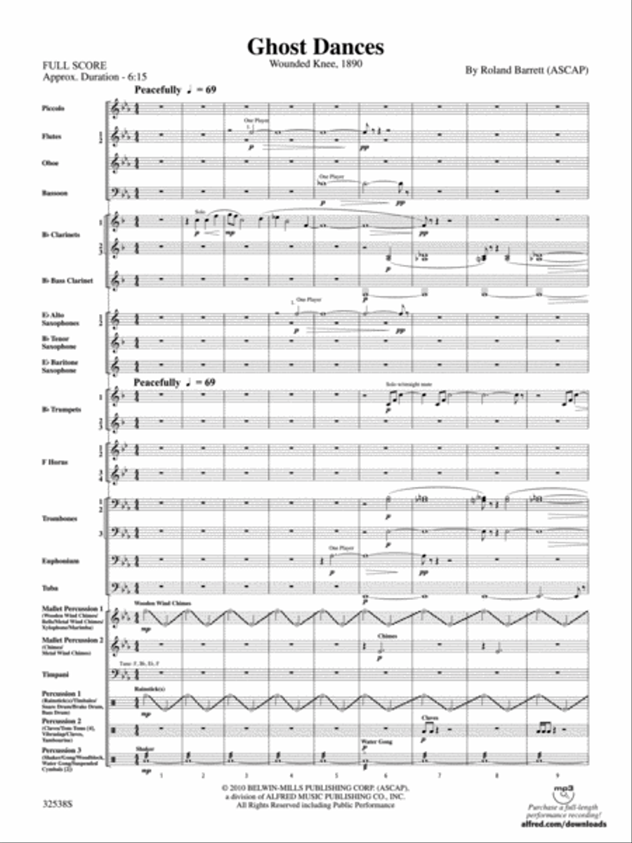 Ghost Dances Concert Band scores gallery preview page 2