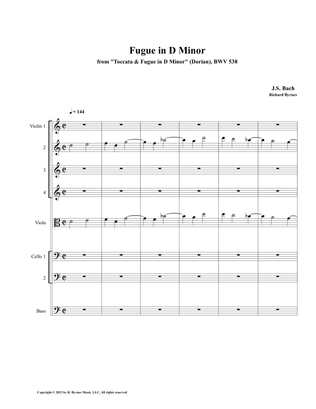 Fugue in D Minor (Dorian), BWV 538 (String Orchestra)