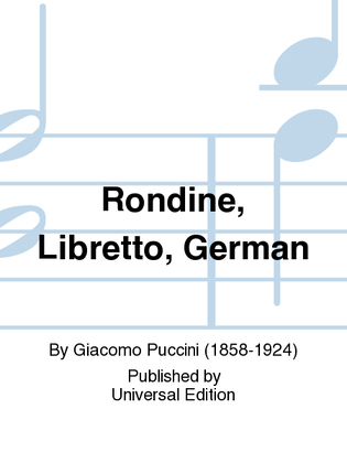 Book cover for Rondine, Libretto, German