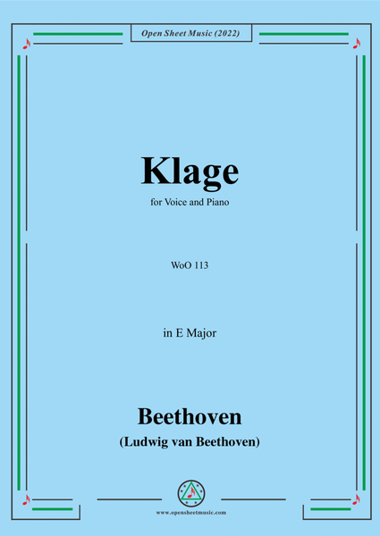 Beethoven-Klage,WoO 113