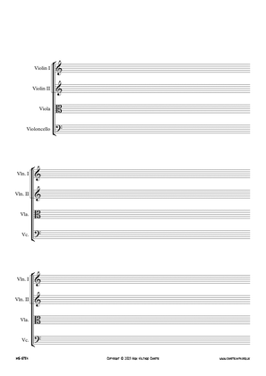 Manuscript Paper - String Quartet