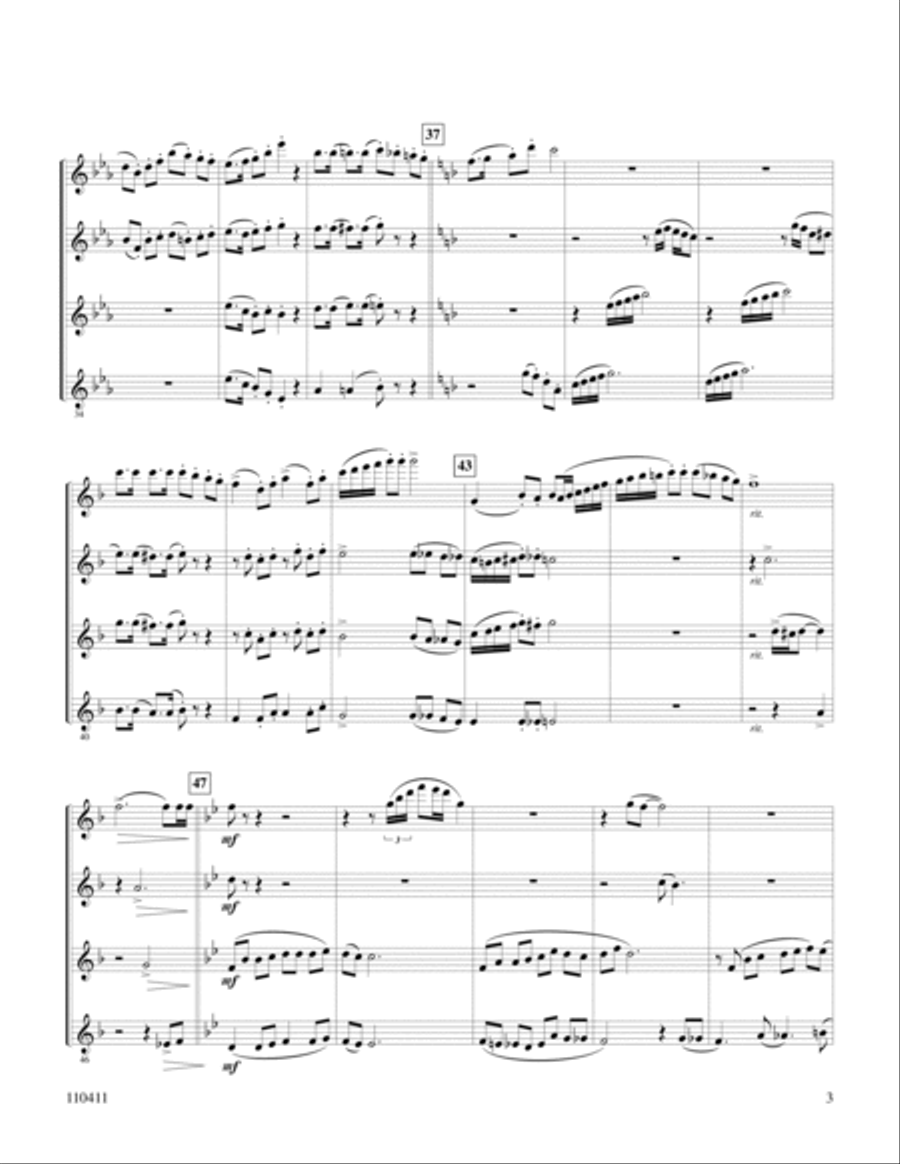 Springs Of Living Water Flute Quartet scores gallery preview page 3