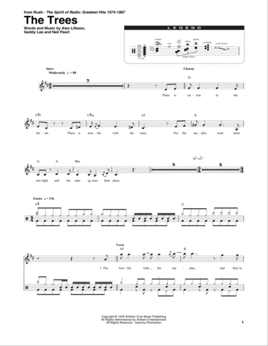 The Trees Drum Set scores gallery preview page 1