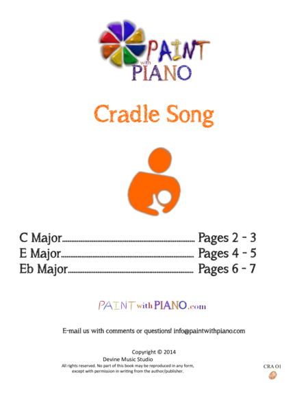 Cradle Song by Franz Schubert for Easy Piano image number null