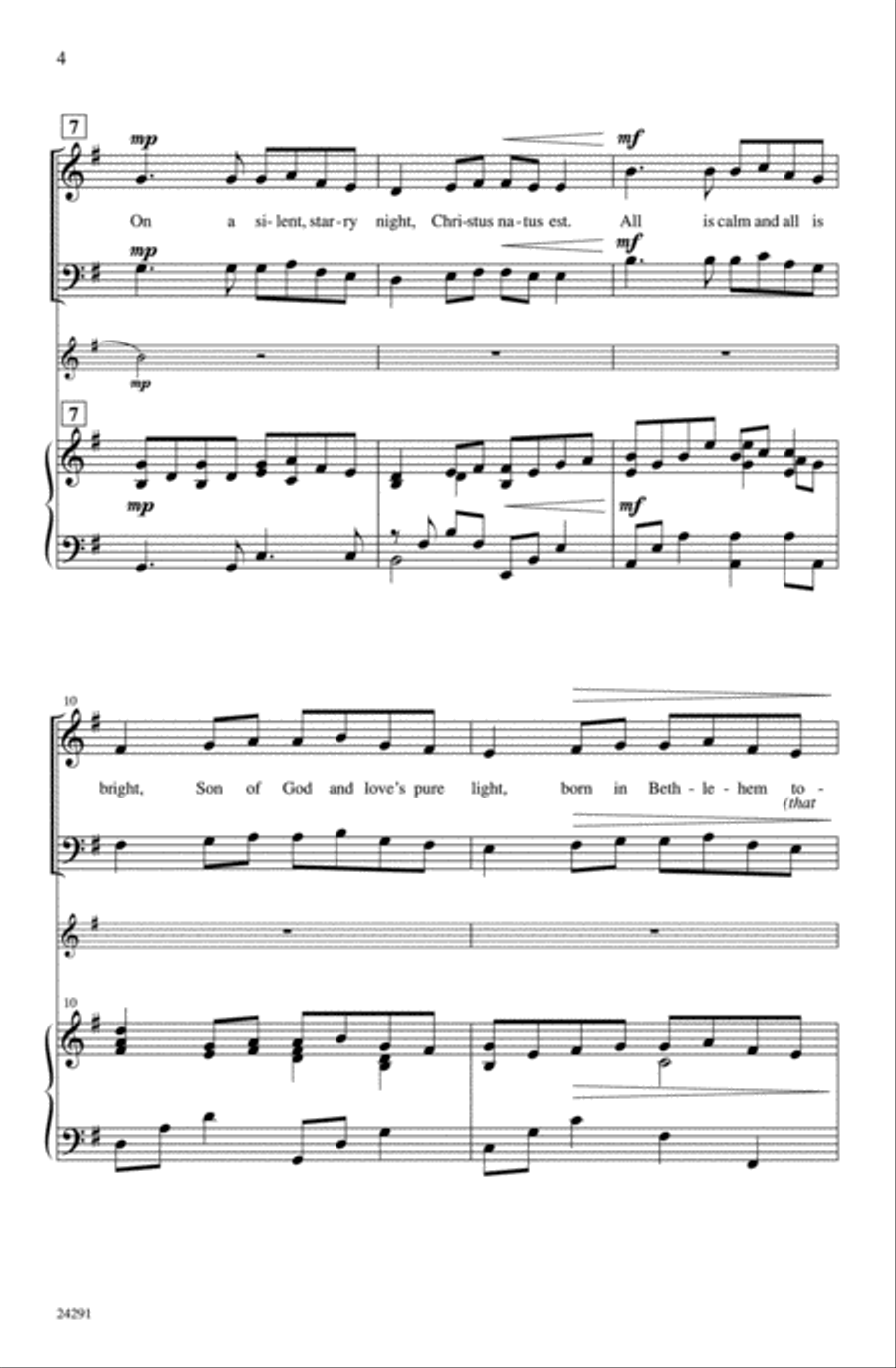 Pavane for a Silent Night 3-Part scores gallery preview page 3