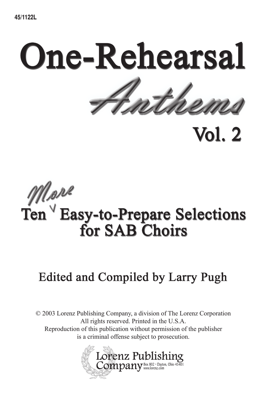 One-Rehearsal Anthems, Vol. 2