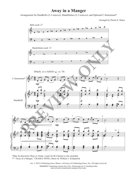 Away in a Manger Director's Score (Print) image number null