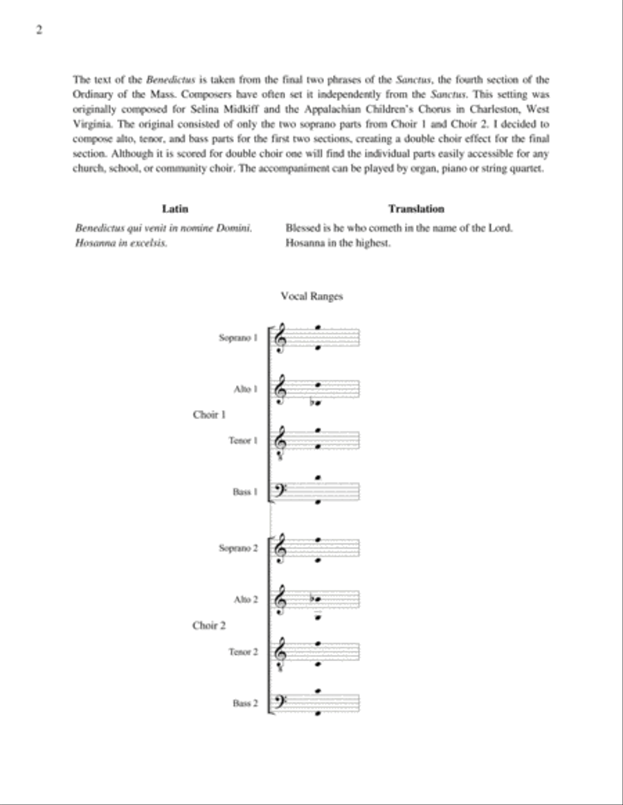 Benedictus 4-Part scores gallery preview page 2