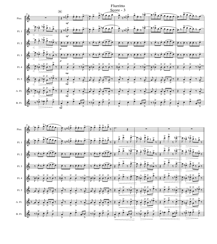 Flurrito (for Flute Choir) image number null