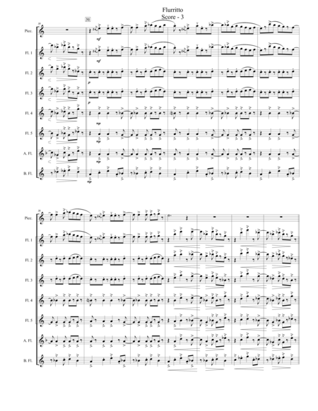 Flurrito (for Flute Choir) Flute - Digital Sheet Music
