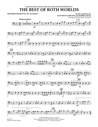 The Best Of Both Worlds (Theme from Hannah Montana) - Trombone/Baritone B.C./Bassoon