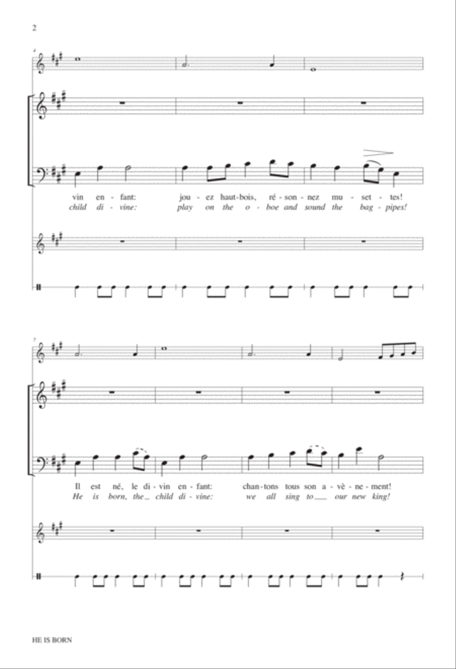 He is Born: Il est ne 4-Part scores gallery preview page 3