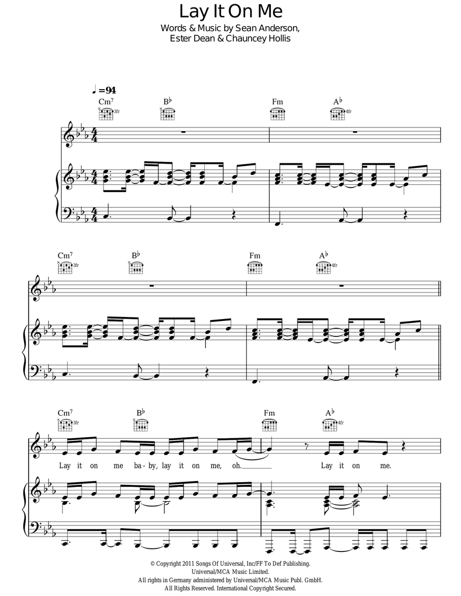 Lay It On Me Acoustic Guitar scores gallery preview page 1