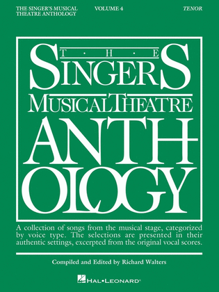 Book cover for Singers Musical Theatre Anth V4 Tenor