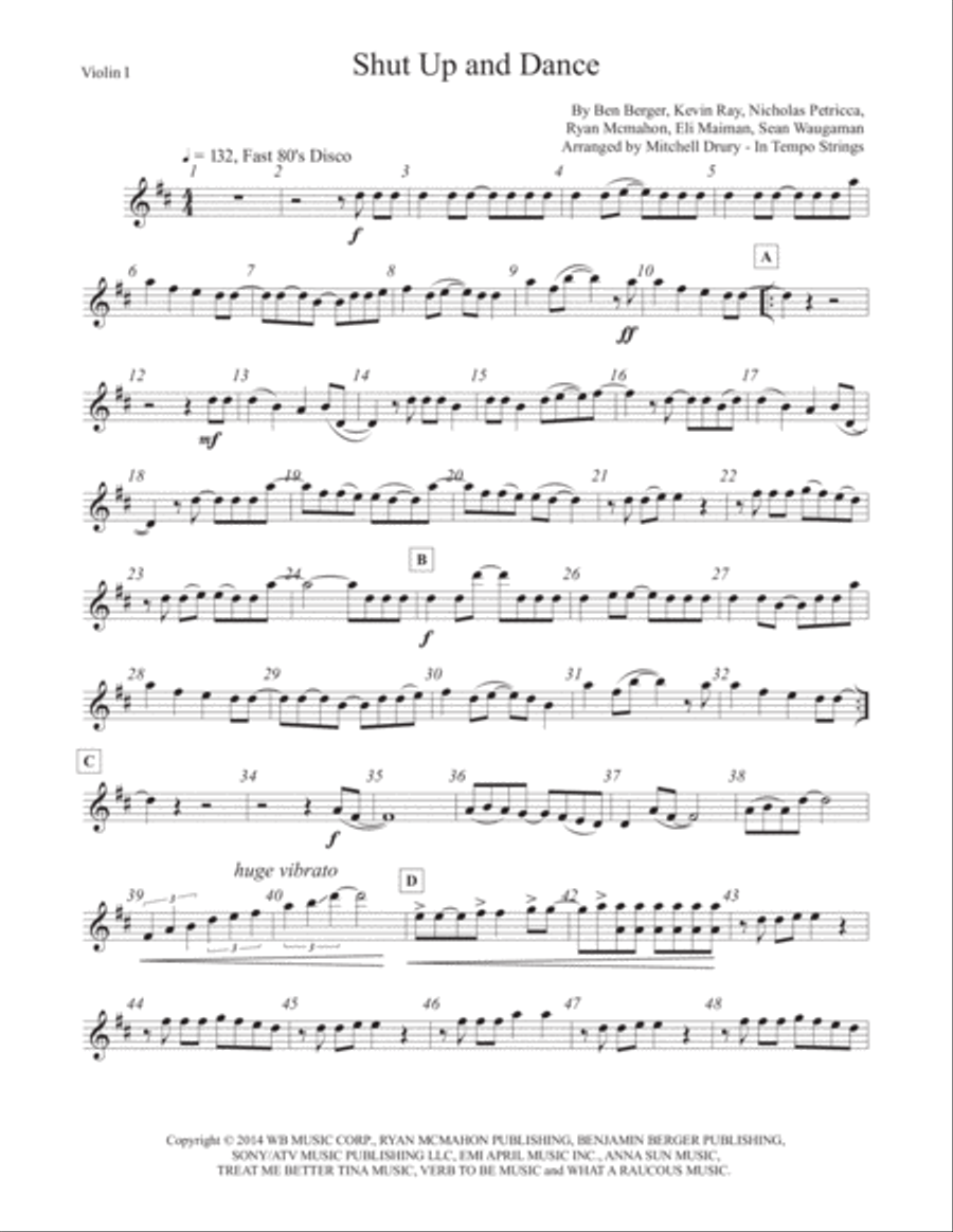 Shut Up And Dance String Quartet scores gallery preview page 2