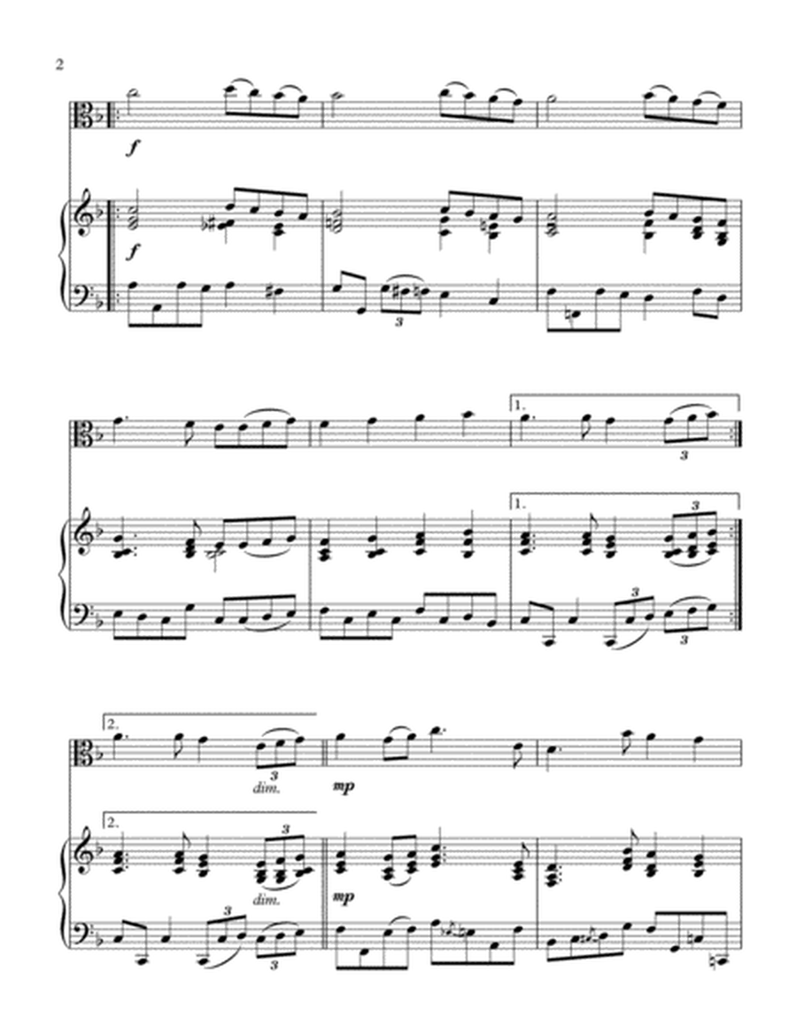 "Angels We Have Heard On High" for Viola and Piano image number null