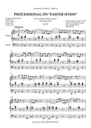 Processional on Easter Hymn, Op. 98 (Organ Solo) by Vidas Pinkevicius (2022)
