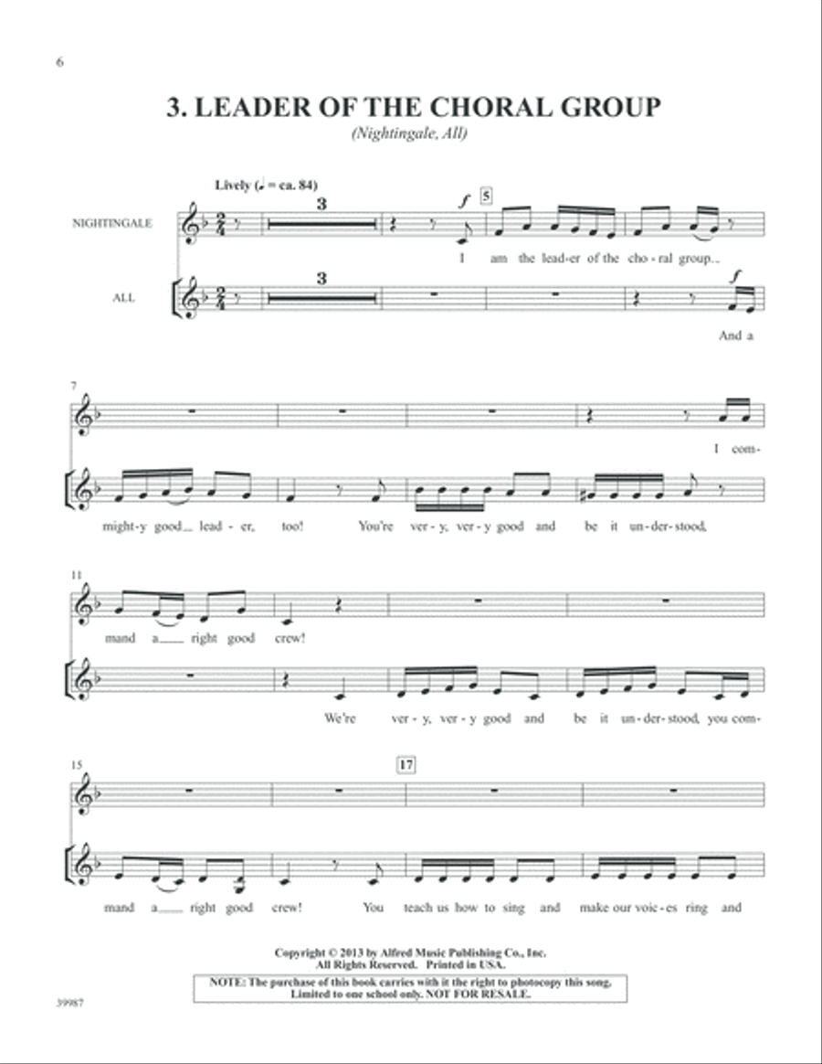 Gilbert & Sullivan ROCK! Unison Choir scores gallery preview page 4
