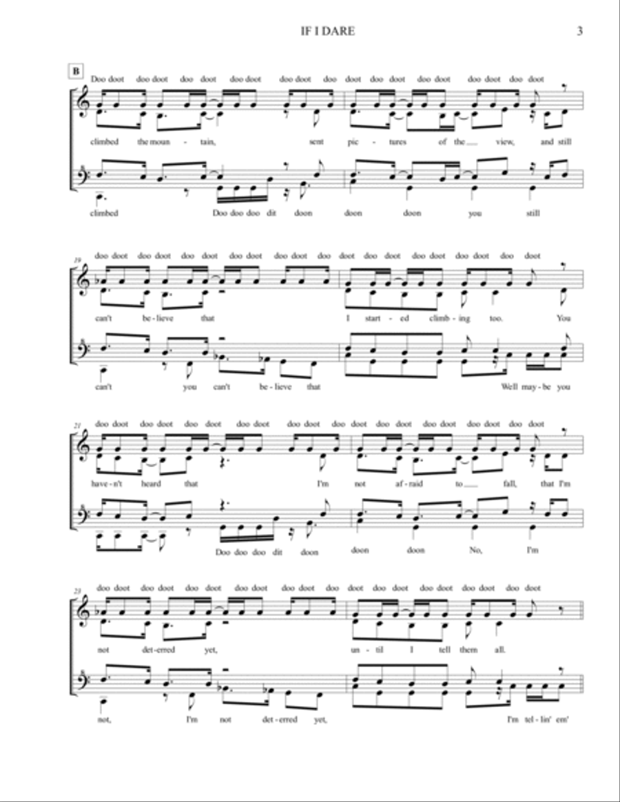 If I Dare If I Dare A Cappella scores gallery preview page 3