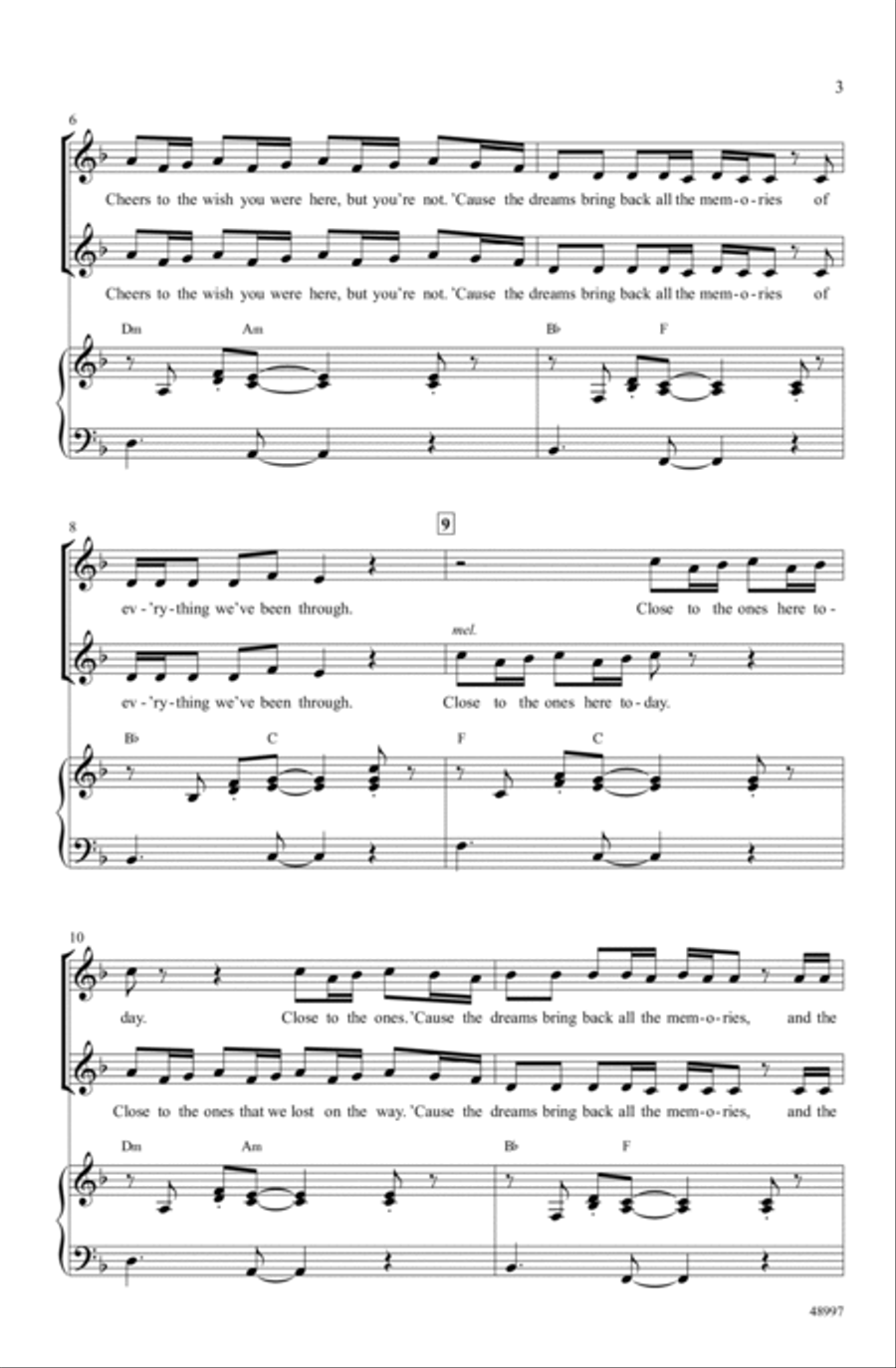 Memories Memories Choir scores gallery preview page 2