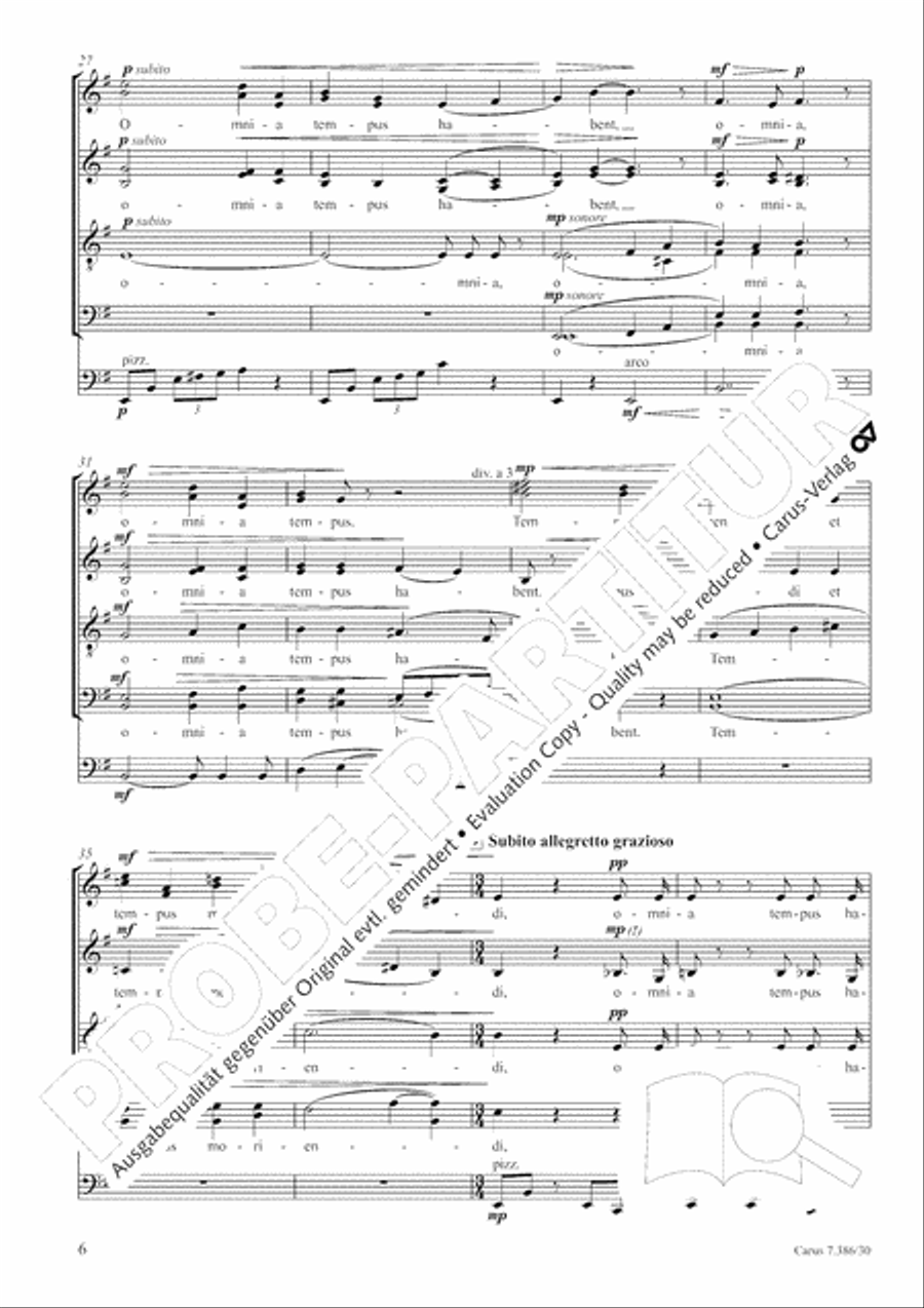 Omnia tempus habent Omnia tempus habent Divisi scores gallery preview page 6