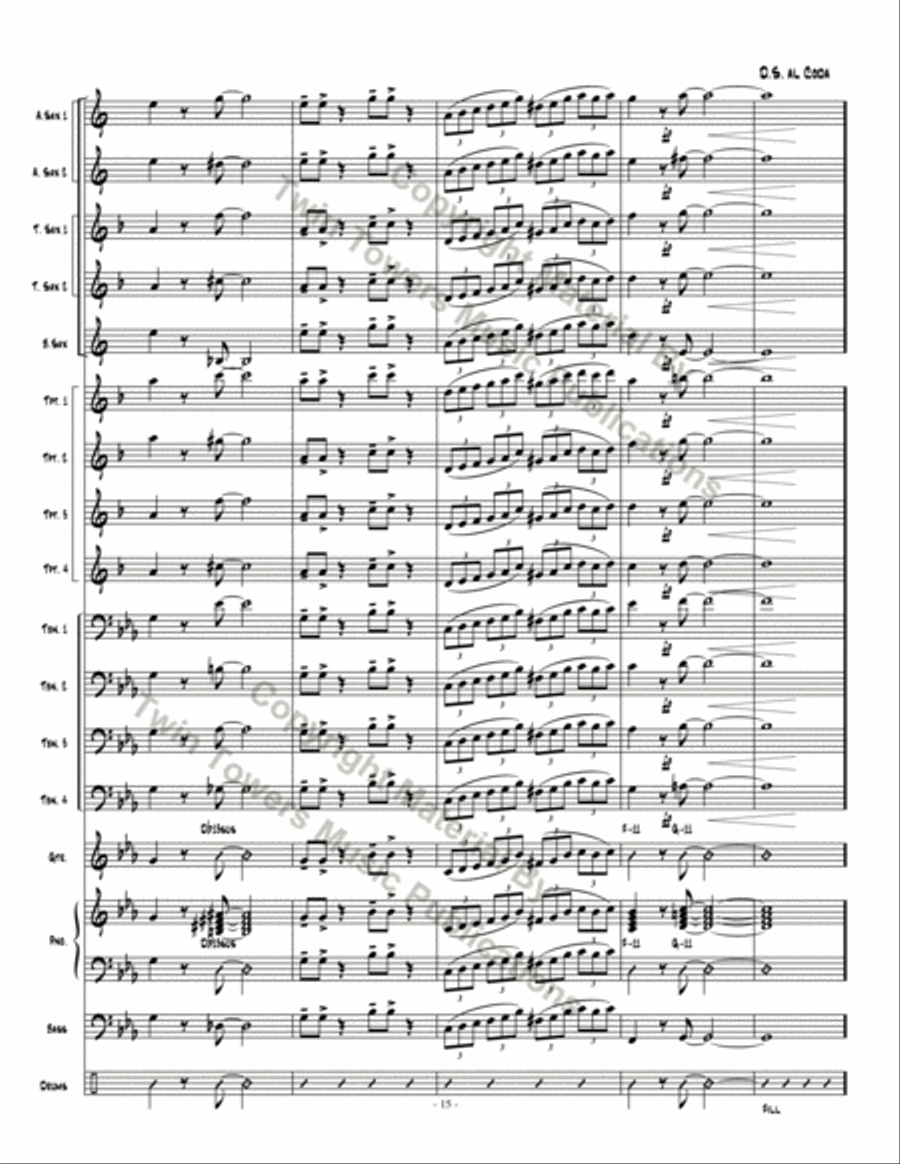 Dakashuffle Jazz Ensemble scores gallery preview page 16