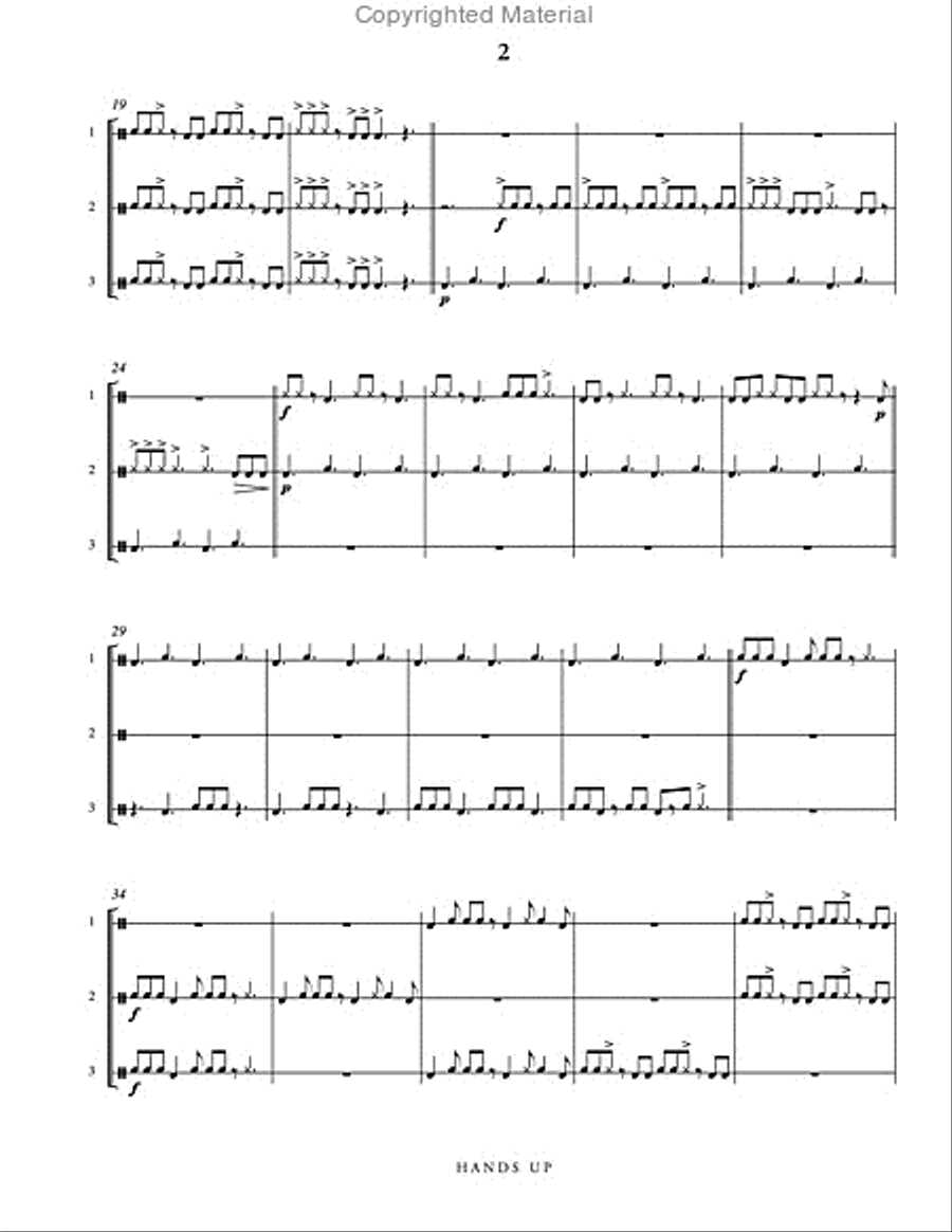 Hands Up Percussion Ensemble scores gallery preview page 3