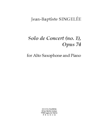 Book cover for Solo de Concert (no. 1), Opus 74