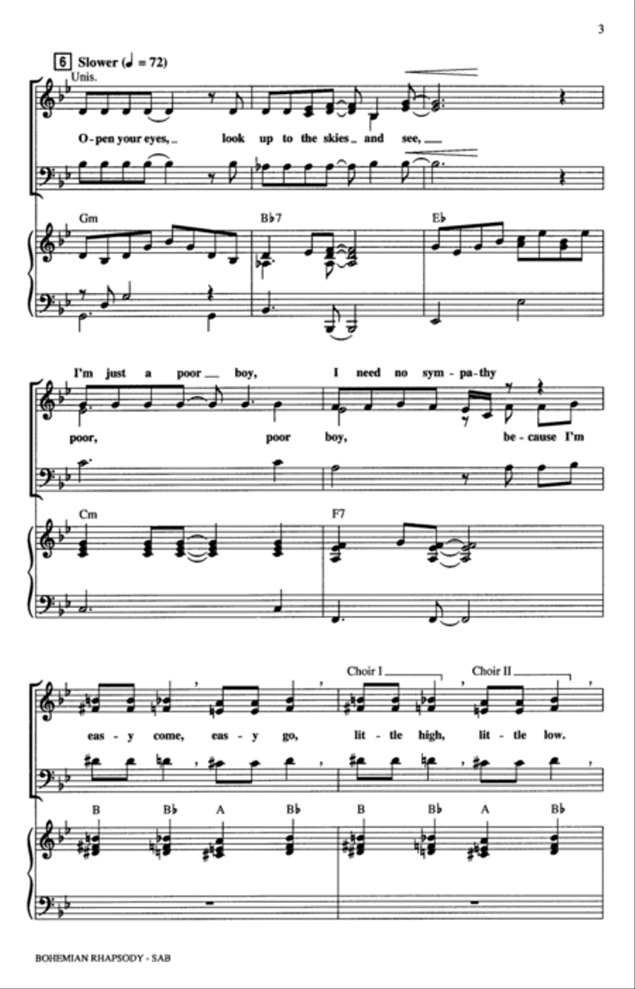Bohemian Rhapsody (arr. Mark Brymer) 3-Part scores gallery preview page 2