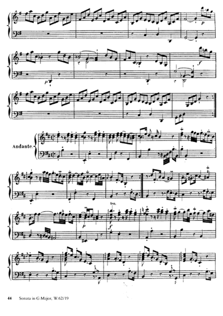 Bach Keyboard Sonata in G major, H.119