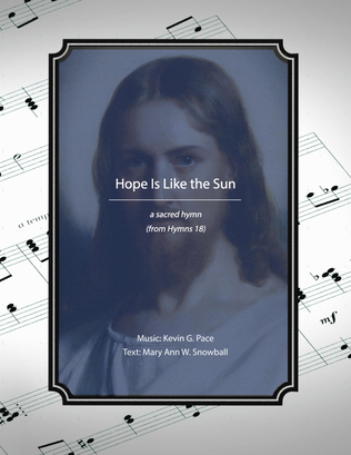 Book cover for Hope Is Like the Sun, a sacred hymn