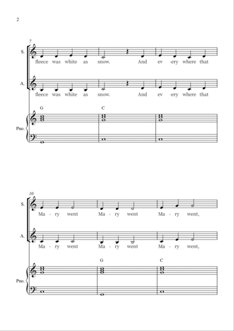 Mary Had A Little Lamb SA scores gallery preview page 2