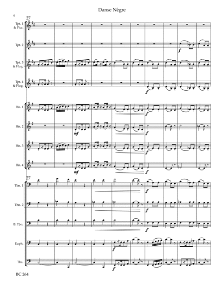 Danse Nègre from African Suite. Op. 35 for Brass Choir image number null