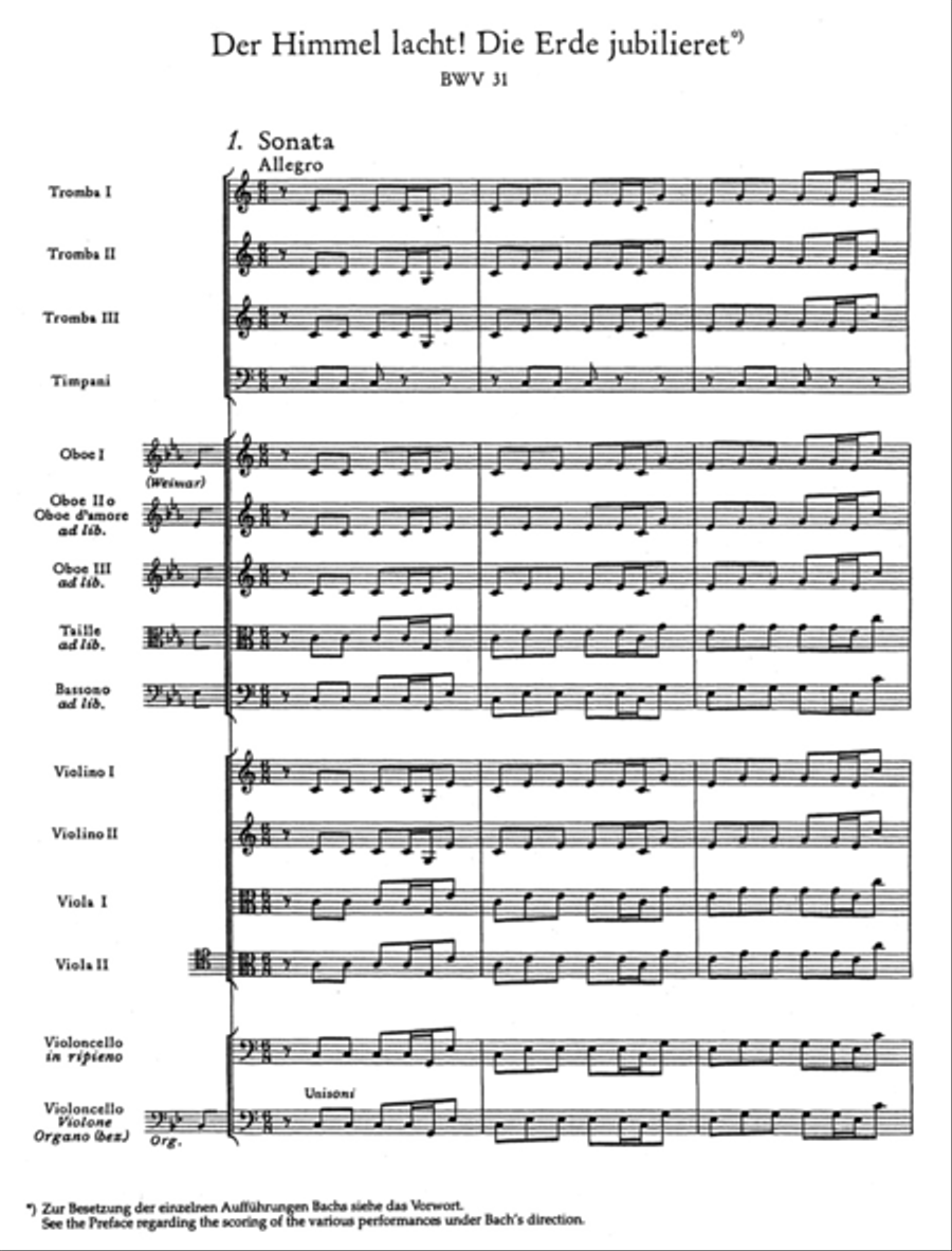 The Heavens laugh, the earth exults in gladness, BWV 31 Mixed Choir scores gallery preview page 2