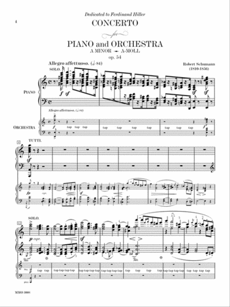 Schumann – Concerto in A Minor, Op. 54 Piano Solo scores gallery preview page 3