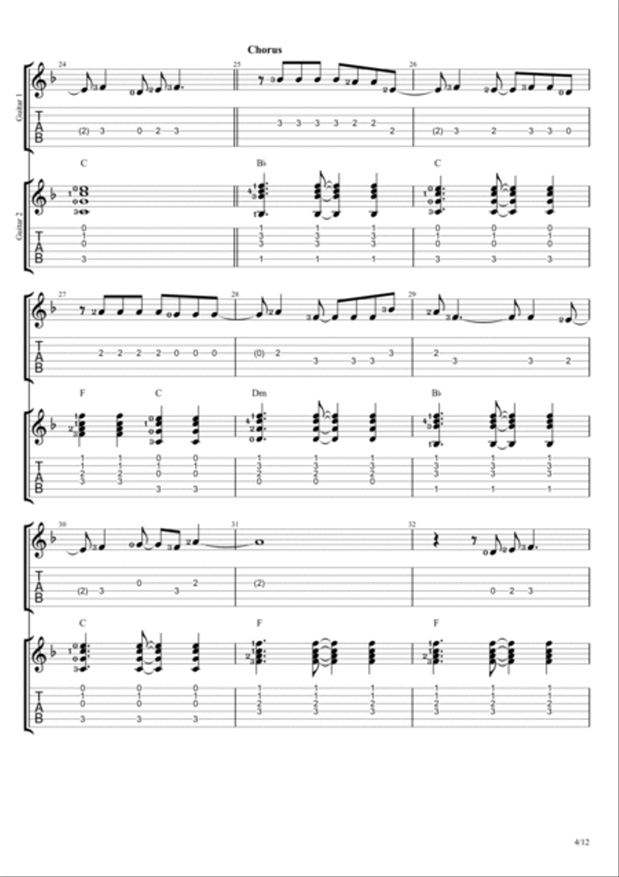 Magazines Magazines Guitar Tablature scores gallery preview page 4