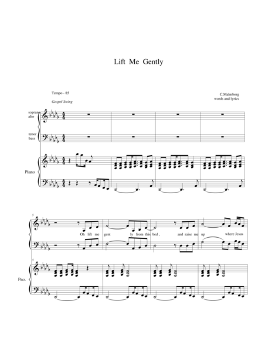 Lift Me Gently Voice scores gallery preview page 1